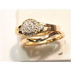 10K  GOLD DIAMOND  (0.15CT ) RING (4.71G)