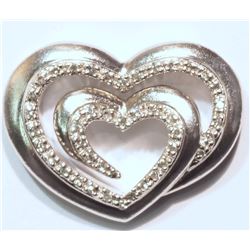 STERLING SILVER  DIAMOND(0.10CT)  PENDANT(5.30G)