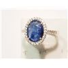 Image 2 : STERLING SILVER SAPPHIRE (6.00CT) RING (3.06G)
