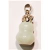 Image 1 : STERLING SILVER JADE(5.00CT)PENDANT (1.56G)