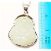 Image 2 : STERLING SILVER JADE BUDDHA  (5.62G) NECKLACE