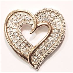 STERLING  SILVER  CUBIC (3.00CT ) PENDANT  (3.58G)