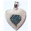 Image 1 : STERLING SILVER DIAMOND  HEART PENDANT (7.2G)
