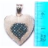 Image 2 : STERLING SILVER DIAMOND  HEART PENDANT (7.2G)