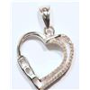 Image 1 : STERLING SILVER DIAMOND HEART PENDANT (5.2G)
