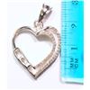 Image 2 : STERLING SILVER DIAMOND HEART PENDANT (5.2G)