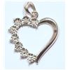 Image 1 : STERLING SILVER DIAMOND PENDANT (1.53G)