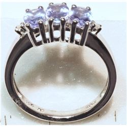 STERLING SILVER TANZANITE (1.44CT) DIAMOND