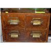 Image 2 : ANTIQUE 4 DRAWER CARD FILING CABINET