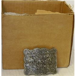 BOX OF 12 NATIONAL FINALS RODEO BELT BUCKLES