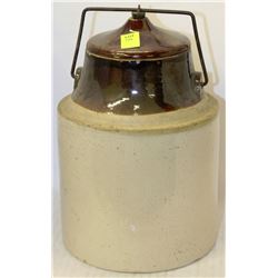 ANTIQUE CROCK WITH LID