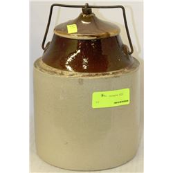 ANTIQUE CROCK WITH LID