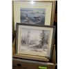 Image 1 : BOX WITH ESTATE FRAMED PICTURES INCLUDING