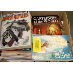 BOX OF GUN MANUALS, MAGAZINES,