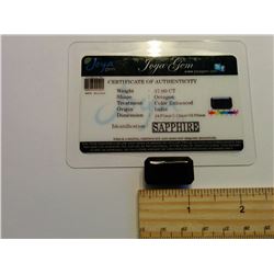 37 CT OCTAGON SHAPED SAPPHIRE