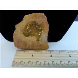 YELLOW DRUZY AGATE TITANIUM NATURAL GEODE