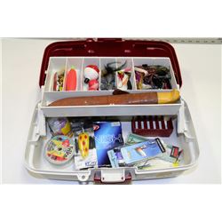 PLANO FISHING BOX WITH LOTS OF CONTENTS