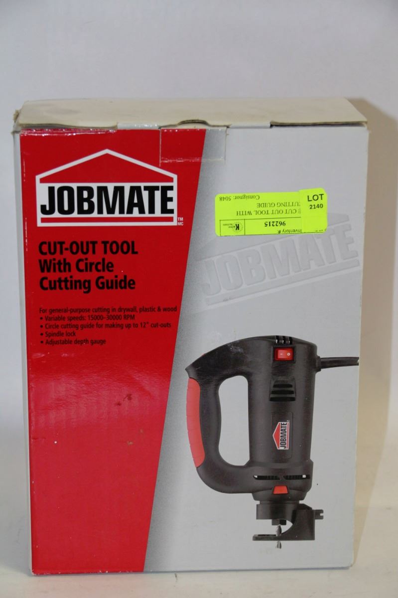 JOBMATE CUT OUT TOOL WITH CIRCLE CUTTING GUIDE