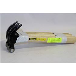 LOT OF 3 STANLEY CURVE CLAW HAMMERS