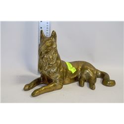 LARGE BRASS GERMAN SHEPHERD