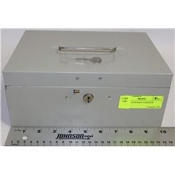 METAL LOCKABLE CASH BOX W/KEY