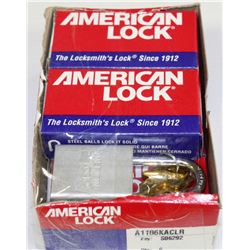 LOT OF 6 NEW AMERICAN LOCK PADILOCKS *ALL KEYED