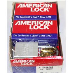 LOT OF 6 NEW AMERICAN LOCK PADILOCKS *ALL KEYED