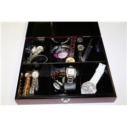 WATCH BOX FILLED WITH WATCHES