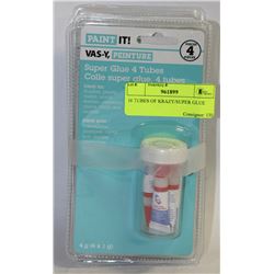 16 TUBES OF KRAZY/SUPER GLUE