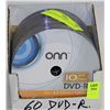 Image 1 : 60 DVD-R BLANK DISKS BULK PAK