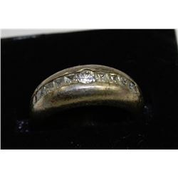 .925 SILVER RING W/CZ'S  - SIZE 9
