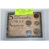 Image 1 : 5 DECADES OF UNIQUE AMERICAN COINAGE INCL.1930'S
