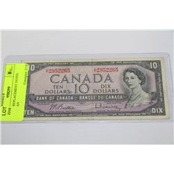 1954 $10  NOTES CANADIAN