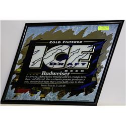 COLD FILTERED ICE DRAFT BUDWEISER BEER MIRROR