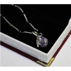 SWAROVSKI CRYSTAL PENDANT NECKLACE (WHITE)