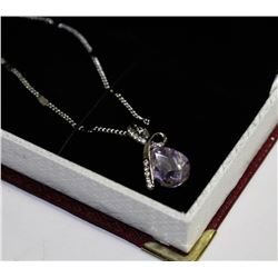 SWAROVSKI CRYSTAL PENDANT NECKLACE (WHITE)