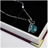 Image 1 : SWAROVSKI CRYSTAL PENDANT NECKLACE (BLUE)