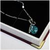 Image 1 : SWAROVSKI CRYSTAL PENDANT NECKLACE (BLUE)