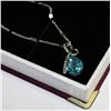 Image 1 : SWAROVSKI CRYSTAL PENDANT NECKLACE (BLUE)
