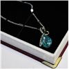 Image 1 : SWAROVSKI CRYSTAL PENDANT NECKLACE (BLUE)