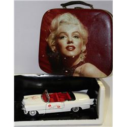 MARILYN MONROE SUITCASE & METAL CAR