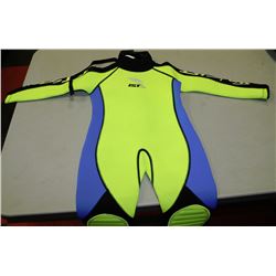 NEW SMALL YOUTH WETSUIT YELLOW AND BLUE