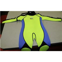 NEW SMALL YOUTH WETSUIT YELLOW AND BLUE