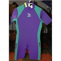 NEW HALF WETSUIT PURPLE/GREEN SIZE M/L