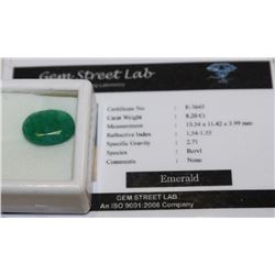 EMERALD 8.20CT WITH COA