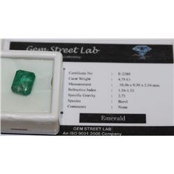 EMERALD 4.75CT WITH COA