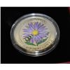 Image 1 : 2012-25 CENT COLOURED COIN ASTER AND BUMBLE BEE