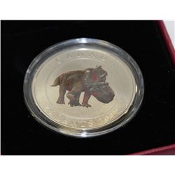 2012-25 CENT COLOURED COIN PACHYRHINOSAURUS