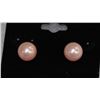 Image 1 : SEA SHELL PEARL EARRING PINK&925 SILVER GOLD PLATE