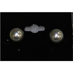 SEA SHELL PEARL EARRING 925 SILVER GOLD PLATE